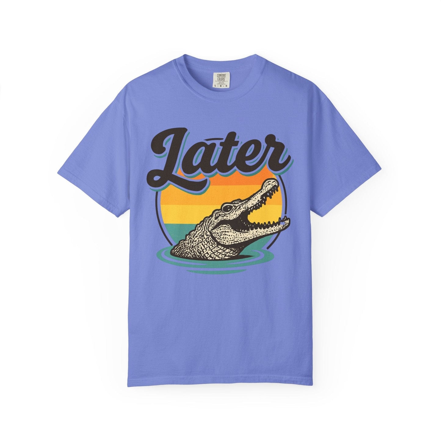 Later Alligator – Retro Sunset Graphic Tee