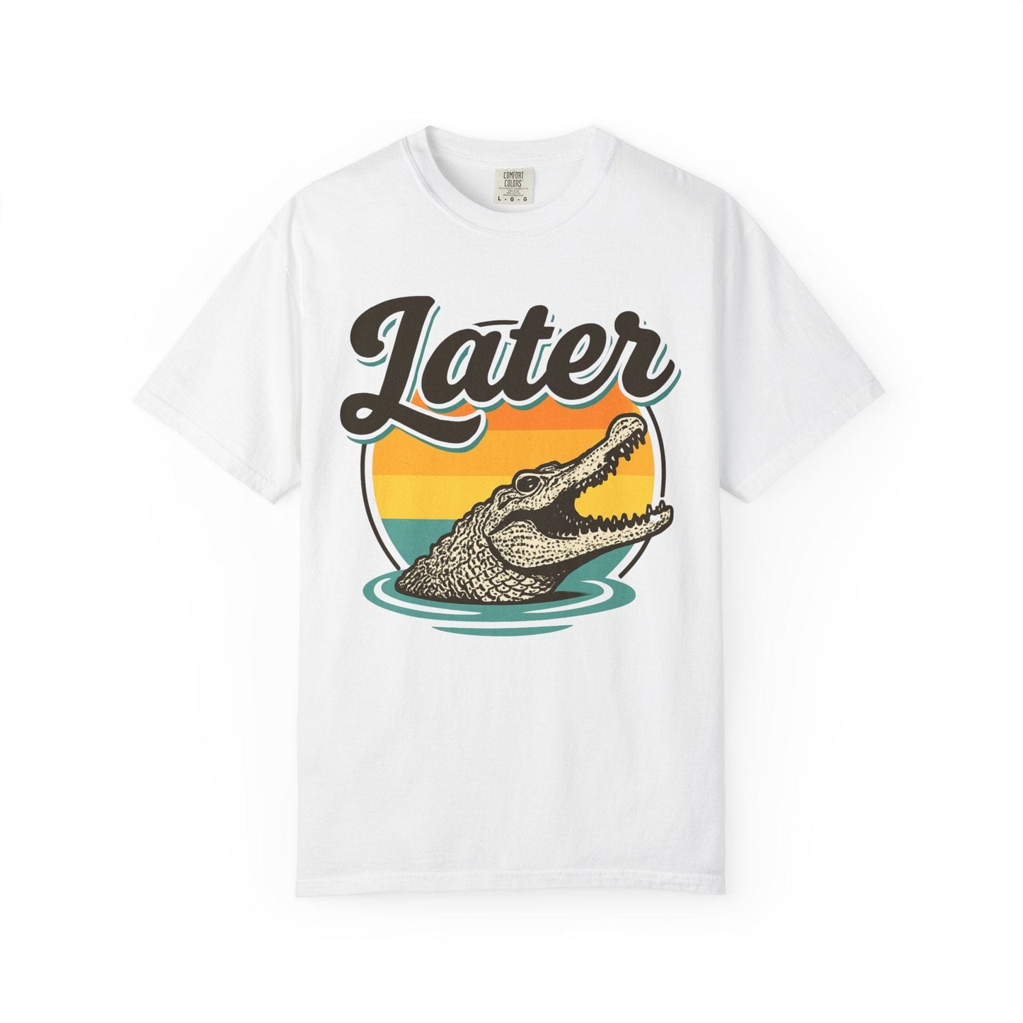 Later Alligator – Retro Sunset Graphic Tee