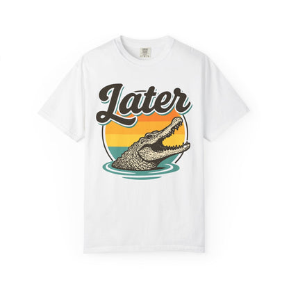 Later Alligator – Retro Sunset Graphic Tee