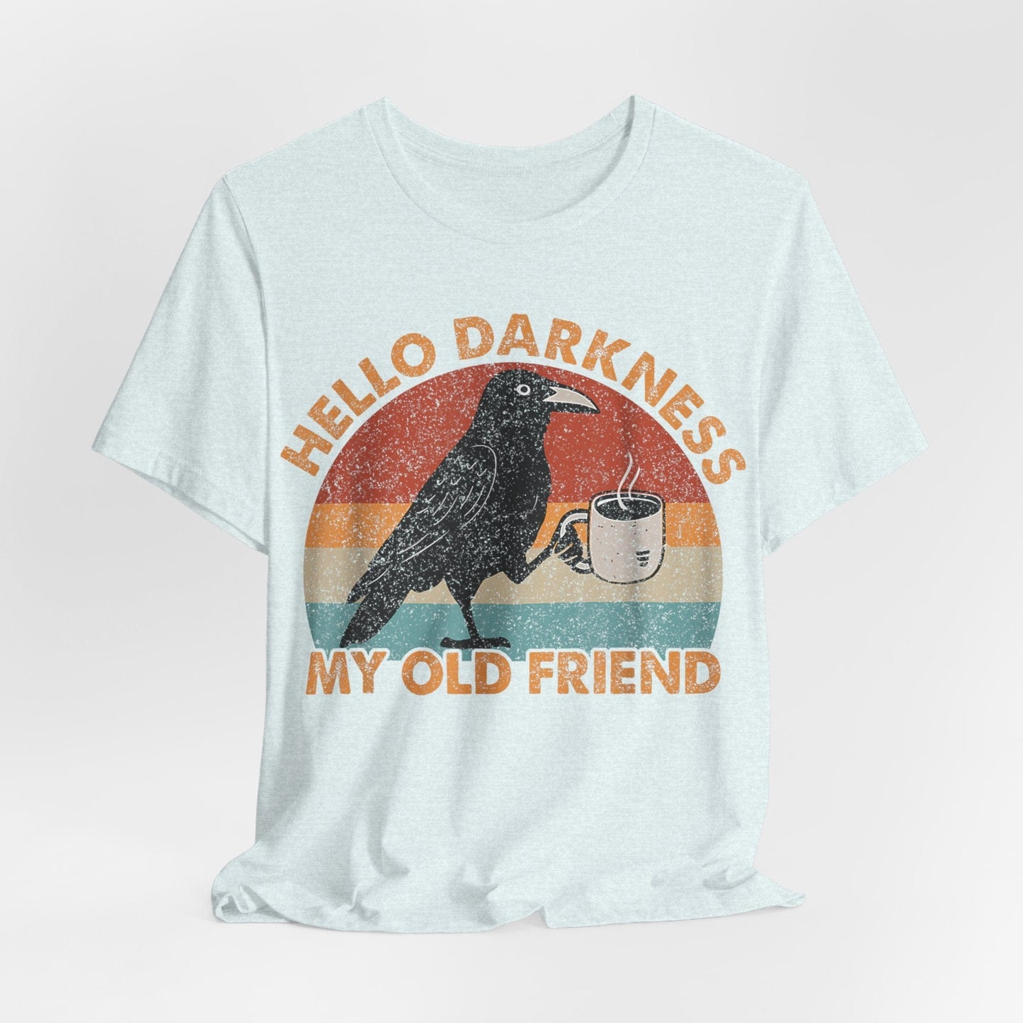 Hello Darkness – Vintage Raven Coffee Shirt