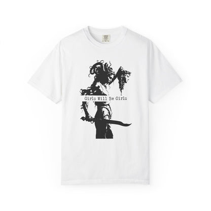 Girls Will Be Girls – Medusa Holding a Head T-Shirt