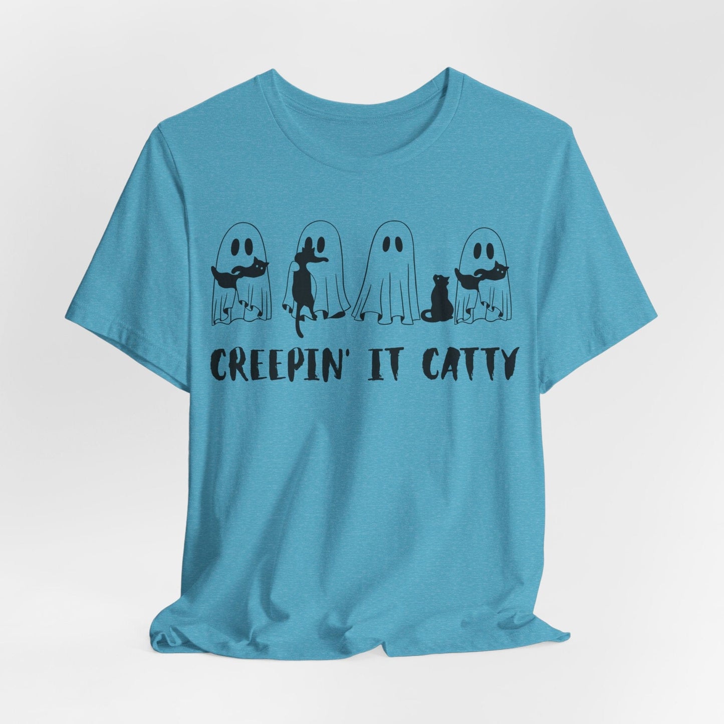 Creepin’ It Catty Shirt – Cute Ghost Cat Halloween Tee