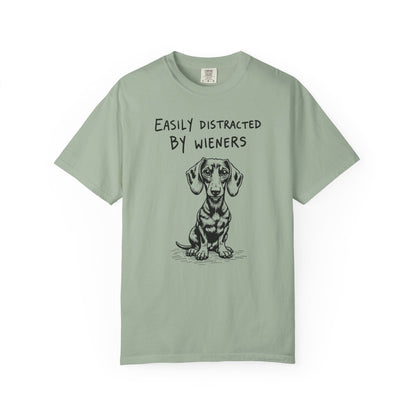 Easily Distracted by Wieners – Funny Dachshund T-Shirt