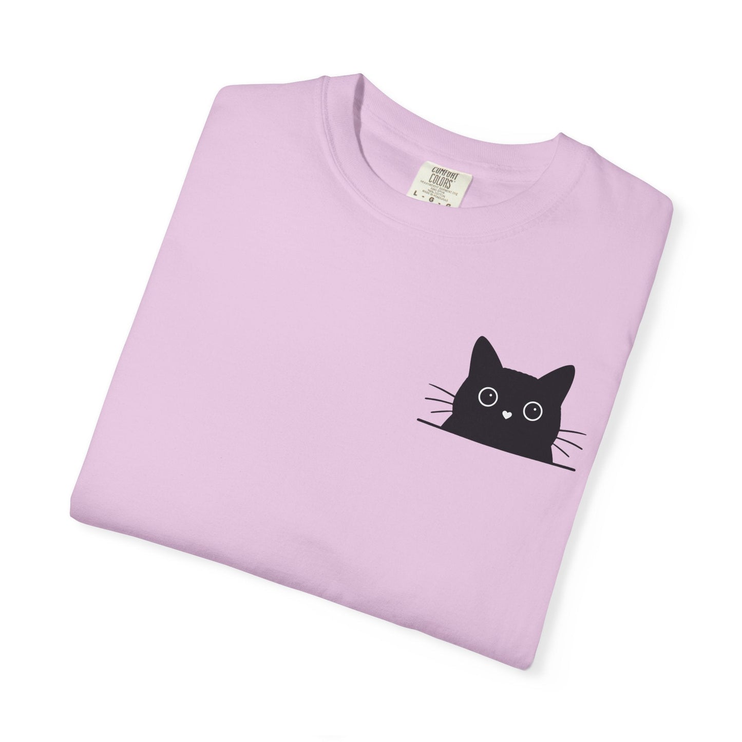 Peekaboo Cat – Cute Black Cat Pocket Tee
