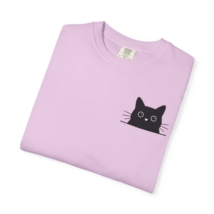 Peekaboo Cat – Cute Black Cat Pocket Tee