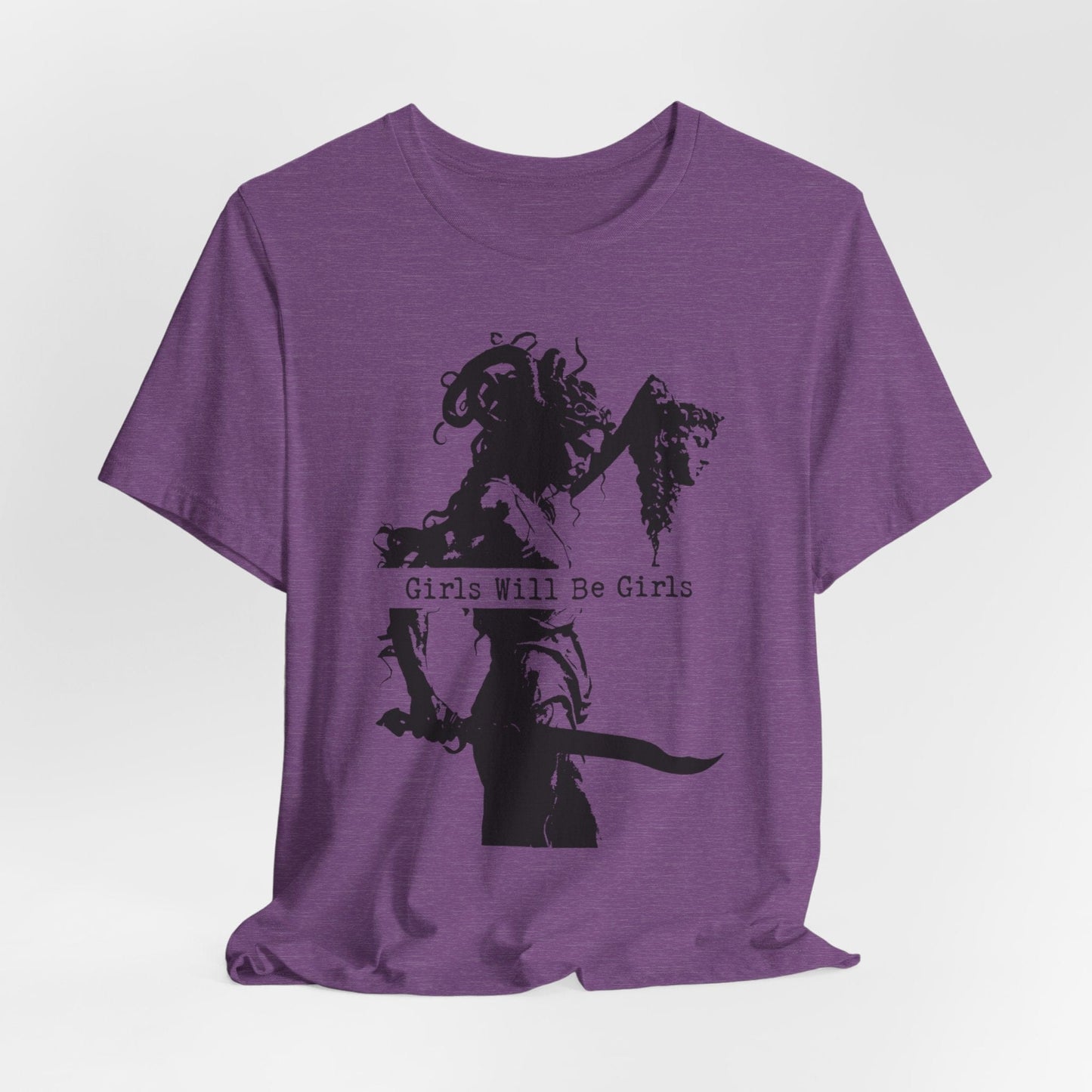 Girls Will Be Girls – Medusa Holding a Head T-Shirt