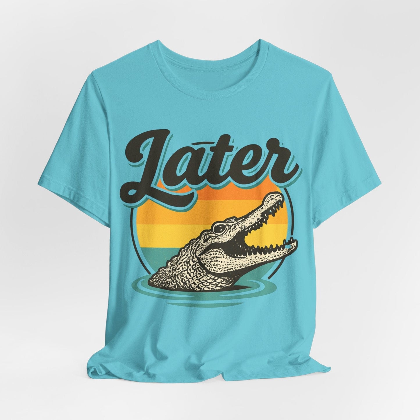 Later Alligator – Retro Sunset Graphic Tee