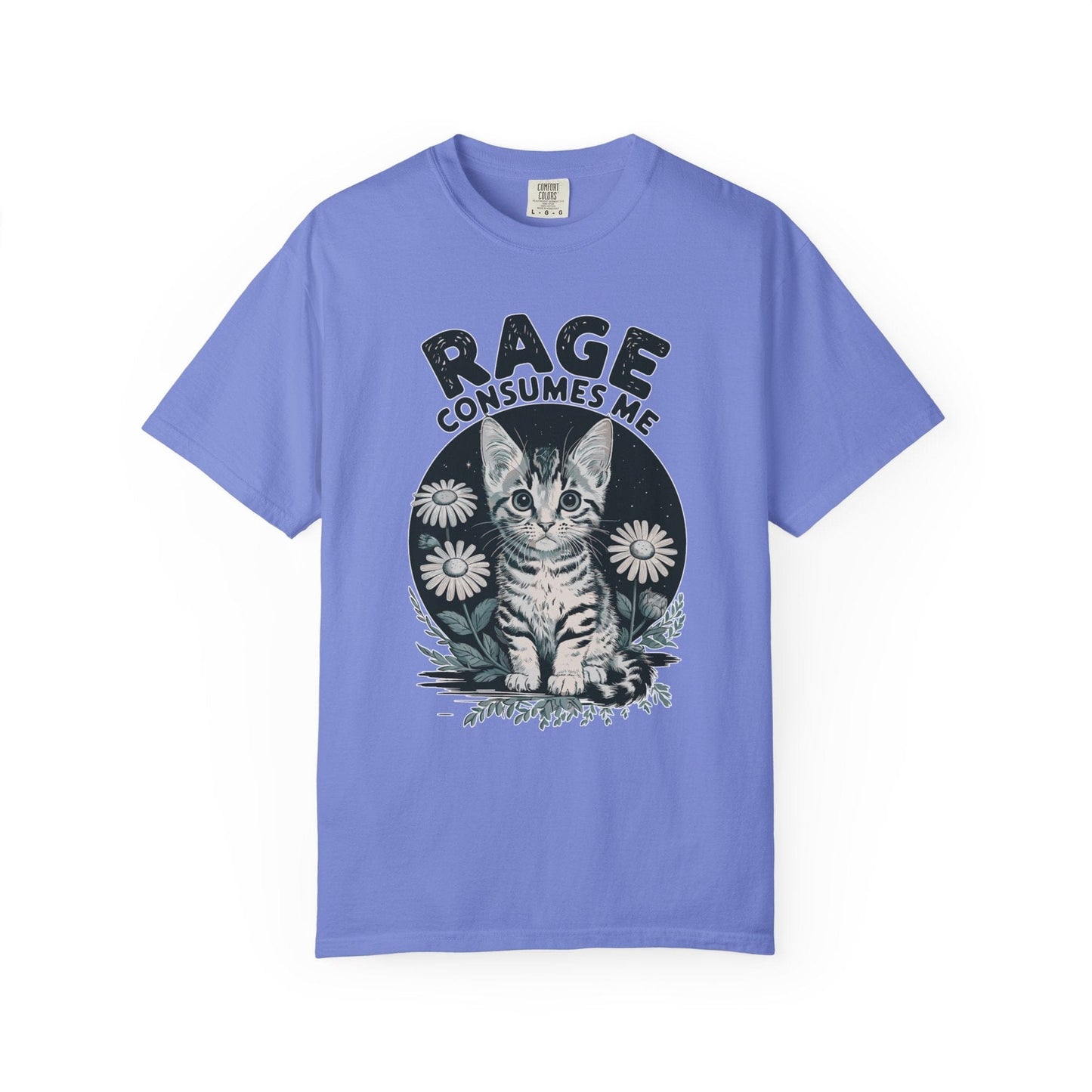Rage Consumes Me – Angry Cute Kitten T-Shirt Design