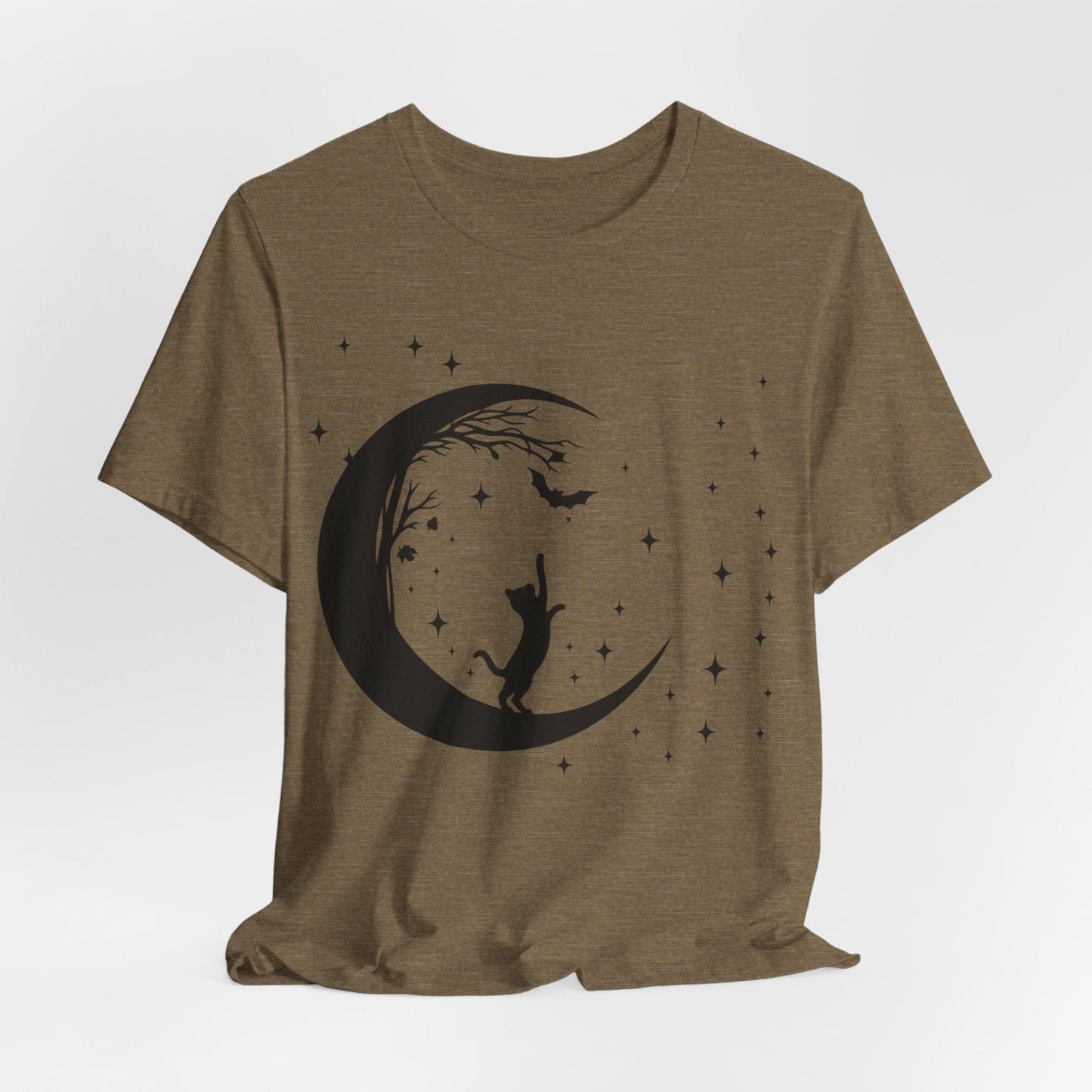 Celestial Cat – Moonlight Familiar Halloween Shirt