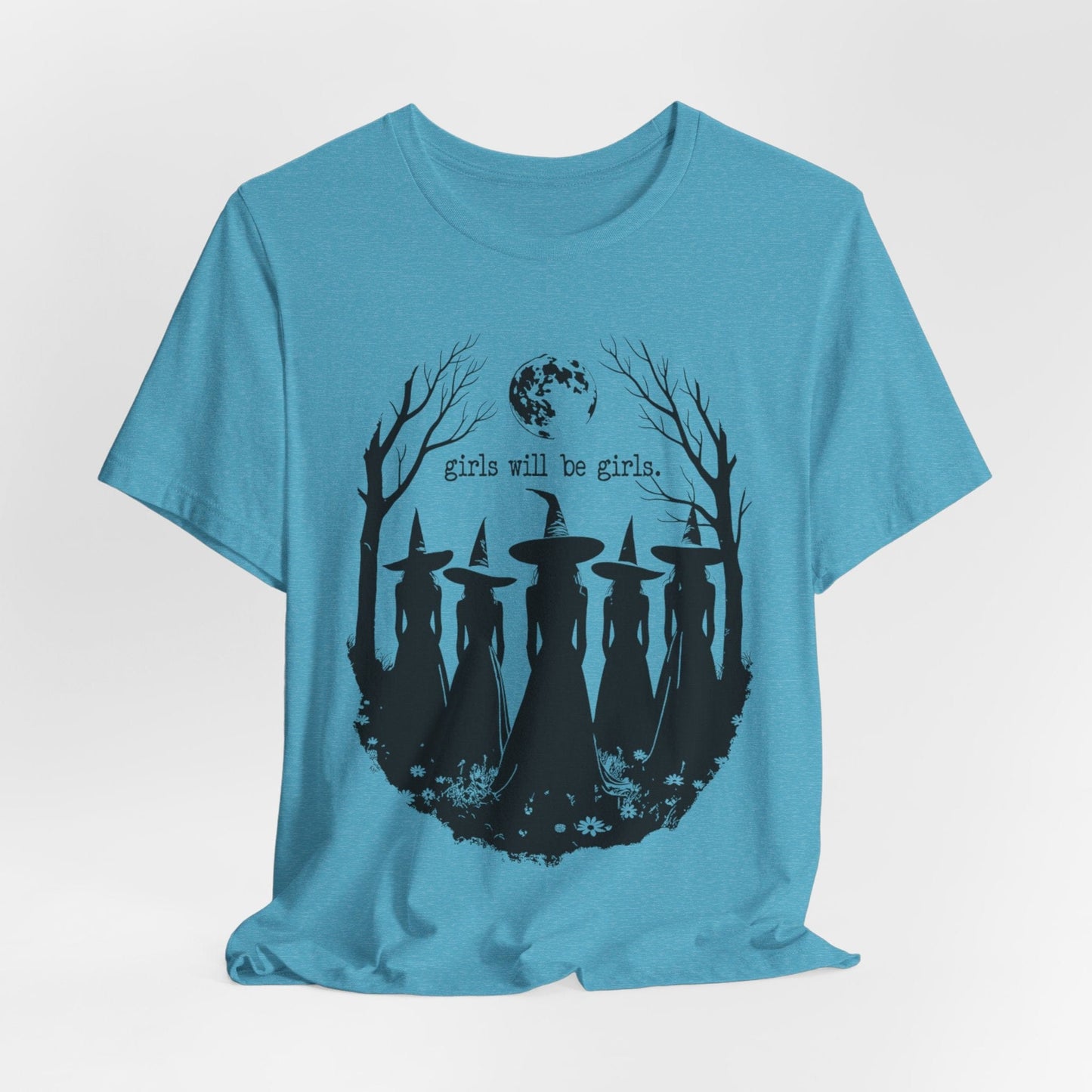 Girls Will Be Girls – Witch Silhouette Feminist T-Shirt