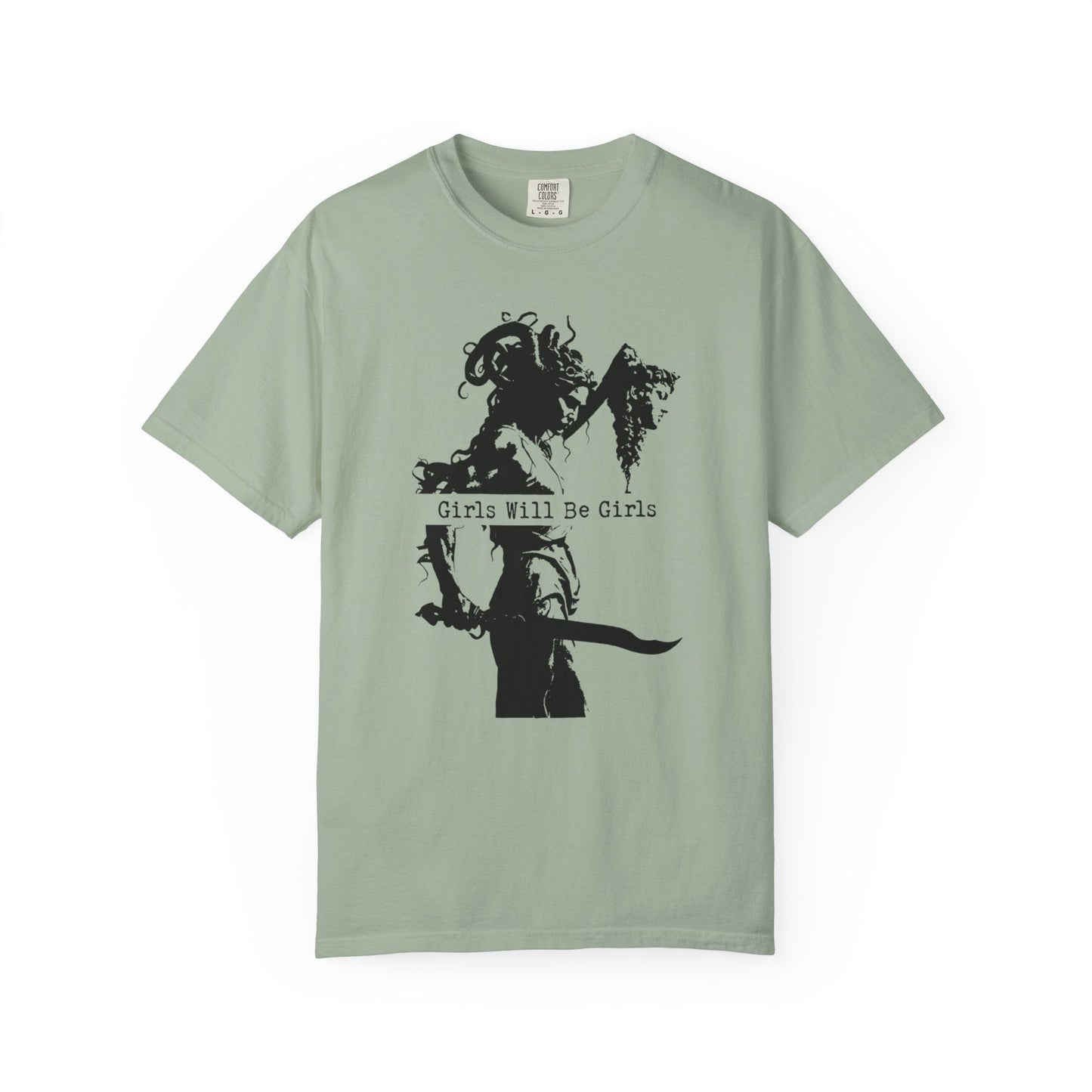 Girls Will Be Girls – Medusa Holding a Head T-Shirt