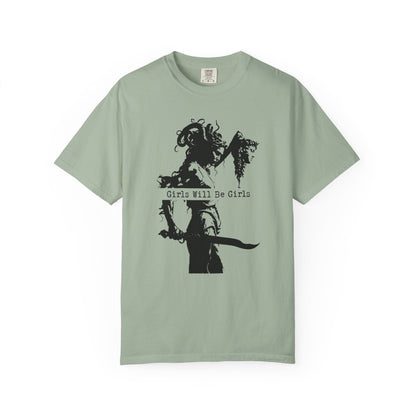 Girls Will Be Girls – Medusa Holding a Head T-Shirt