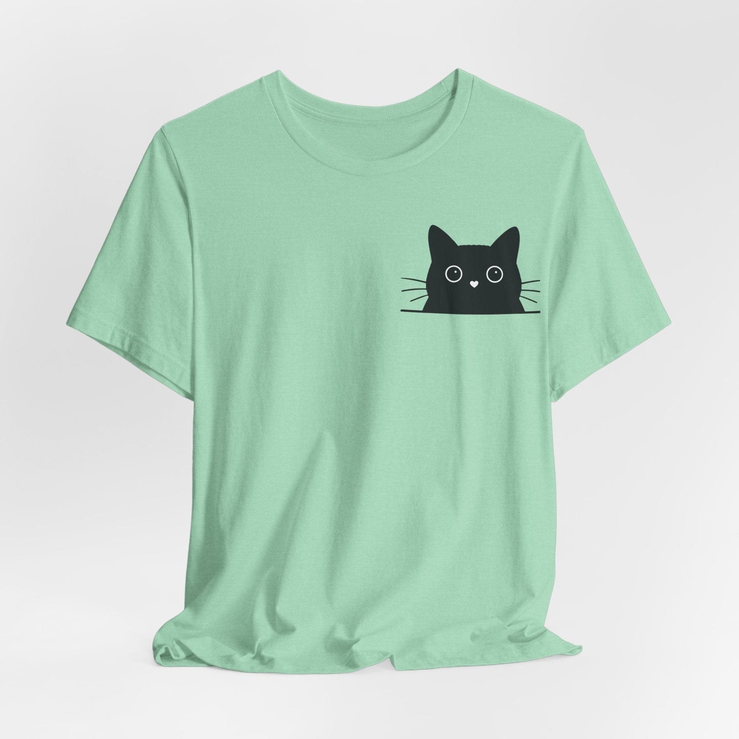 Peekaboo Cat – Cute Black Cat Pocket Tee