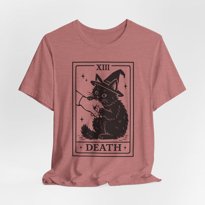 Witch Cat Tarot Shirt – Mystical Halloween Black Cat Tee