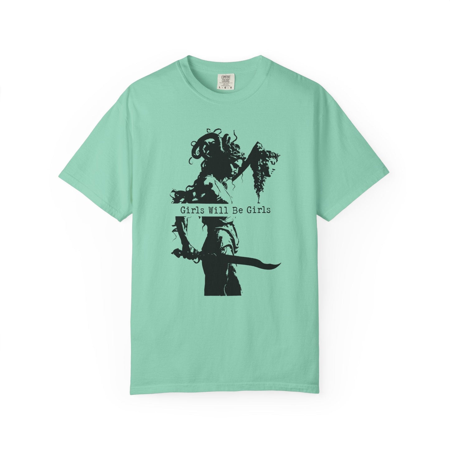 Girls Will Be Girls – Medusa Holding a Head T-Shirt