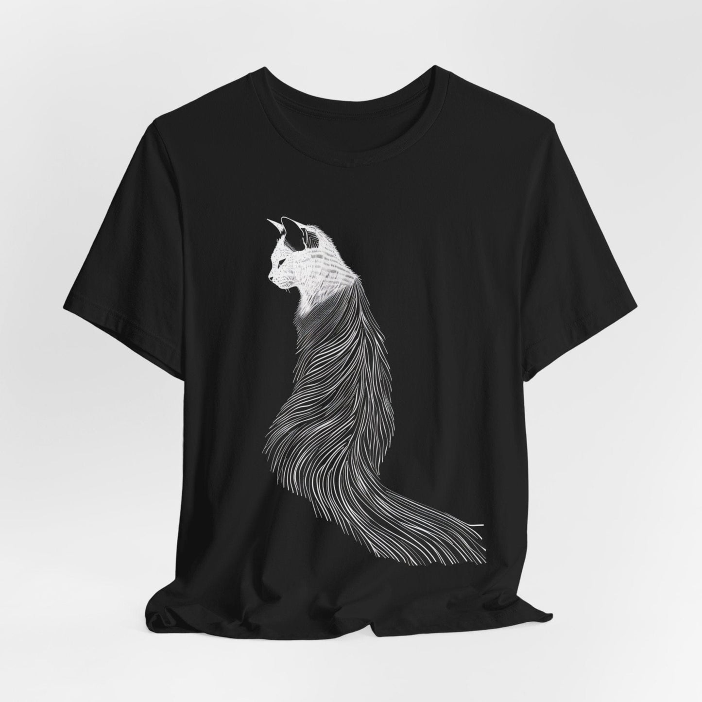 Cat Line Art T-Shirt
