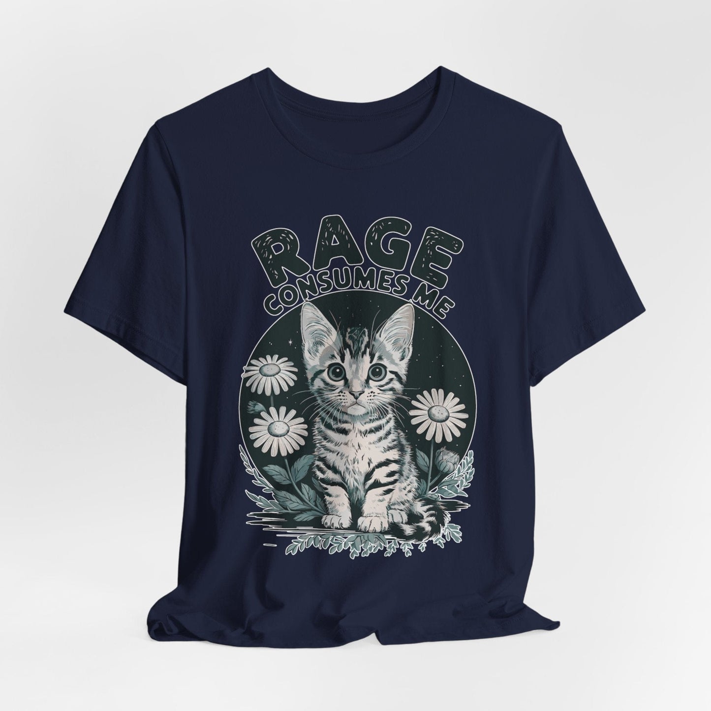 Rage Consumes Me – Angry Cute Kitten T-Shirt Design