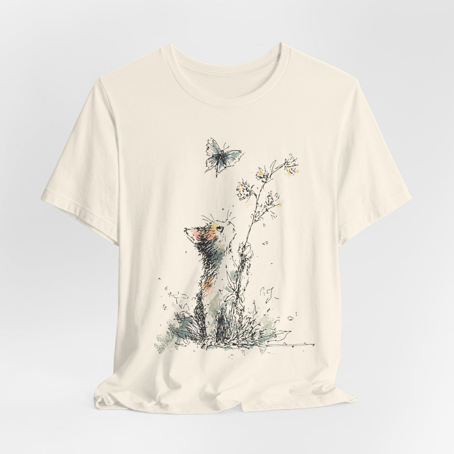 Curious Cat & Butterfly Tee