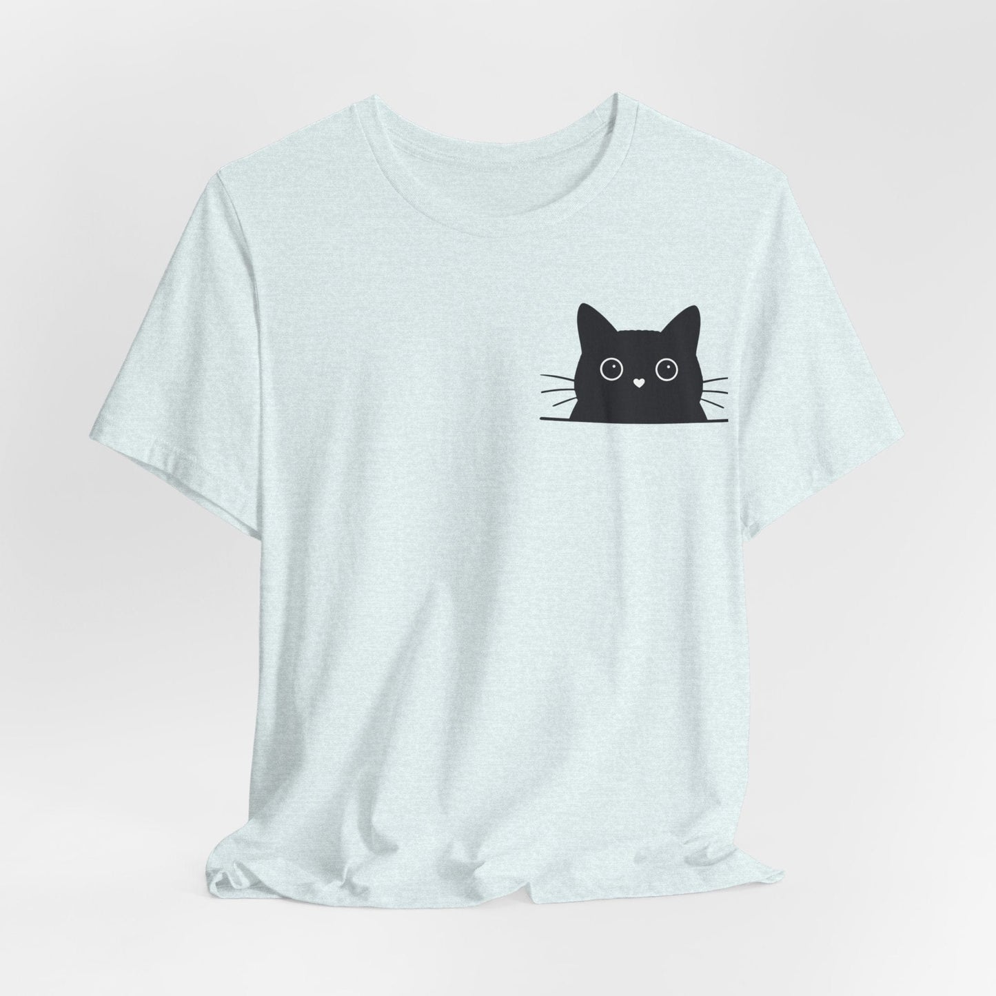 Peekaboo Cat – Cute Black Cat Pocket Tee