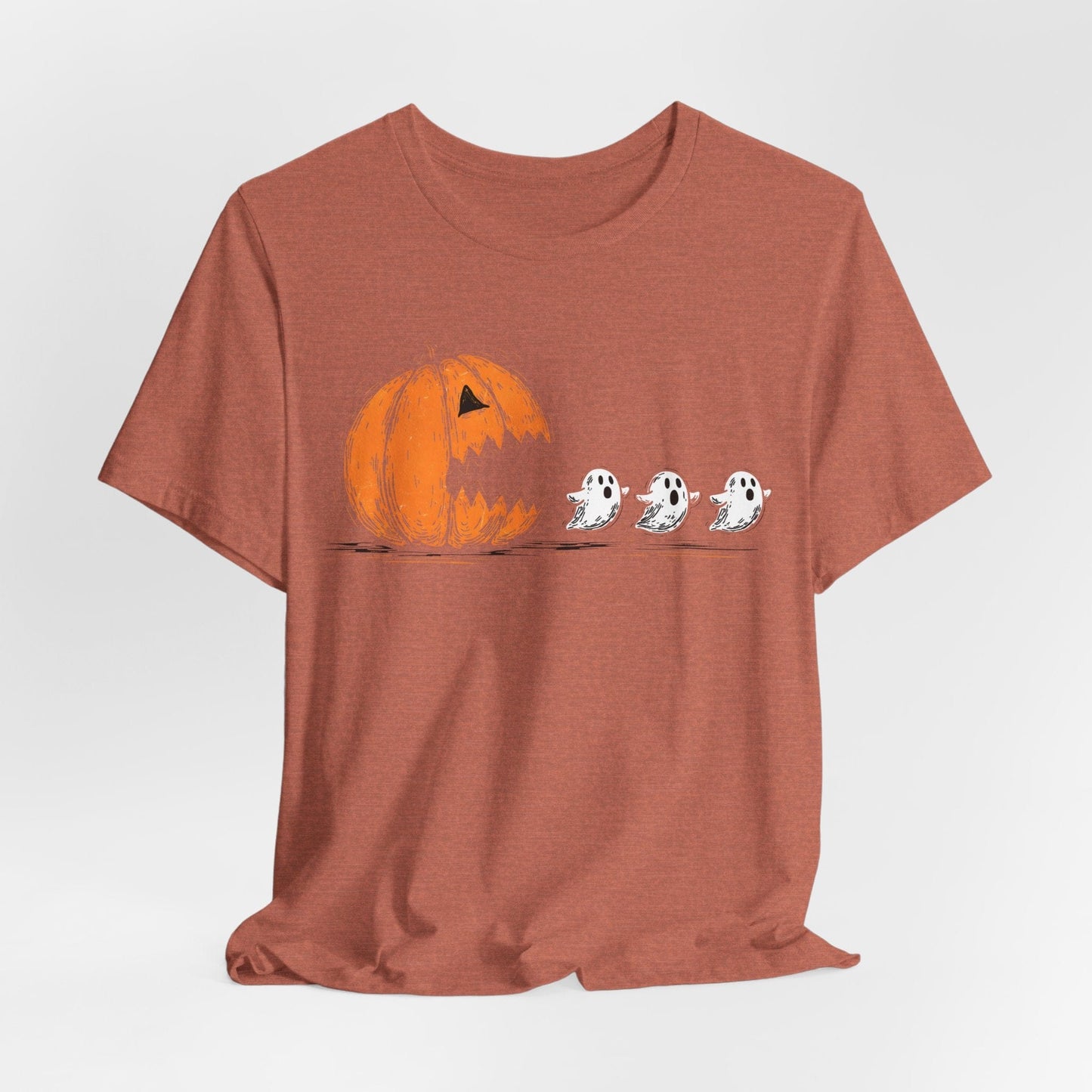 Pumpkin Pacman Halloween Shirt – Cute Ghost Chase Tee