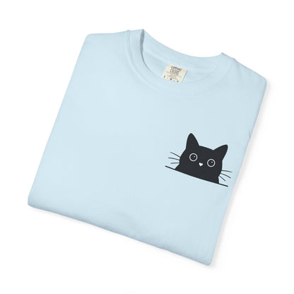 Peekaboo Cat – Cute Black Cat Pocket Tee