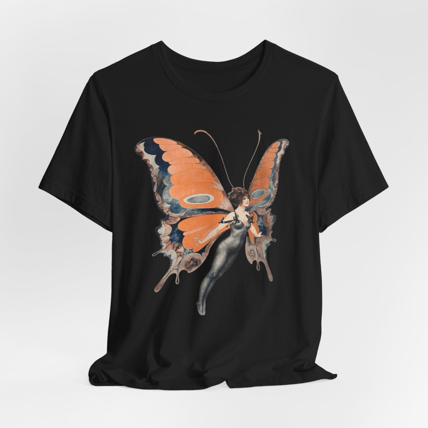 Art Nouveau Butterfly Woman – Vintage Fairy Aesthetic PNG