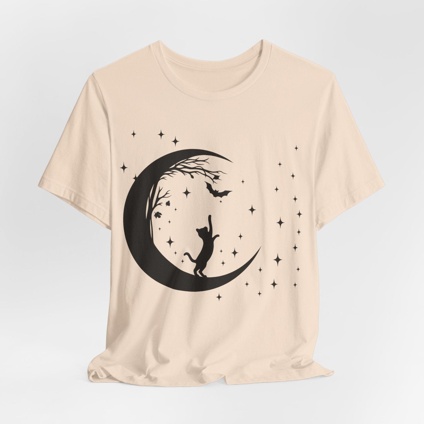 Celestial Cat – Moonlight Familiar Halloween Shirt
