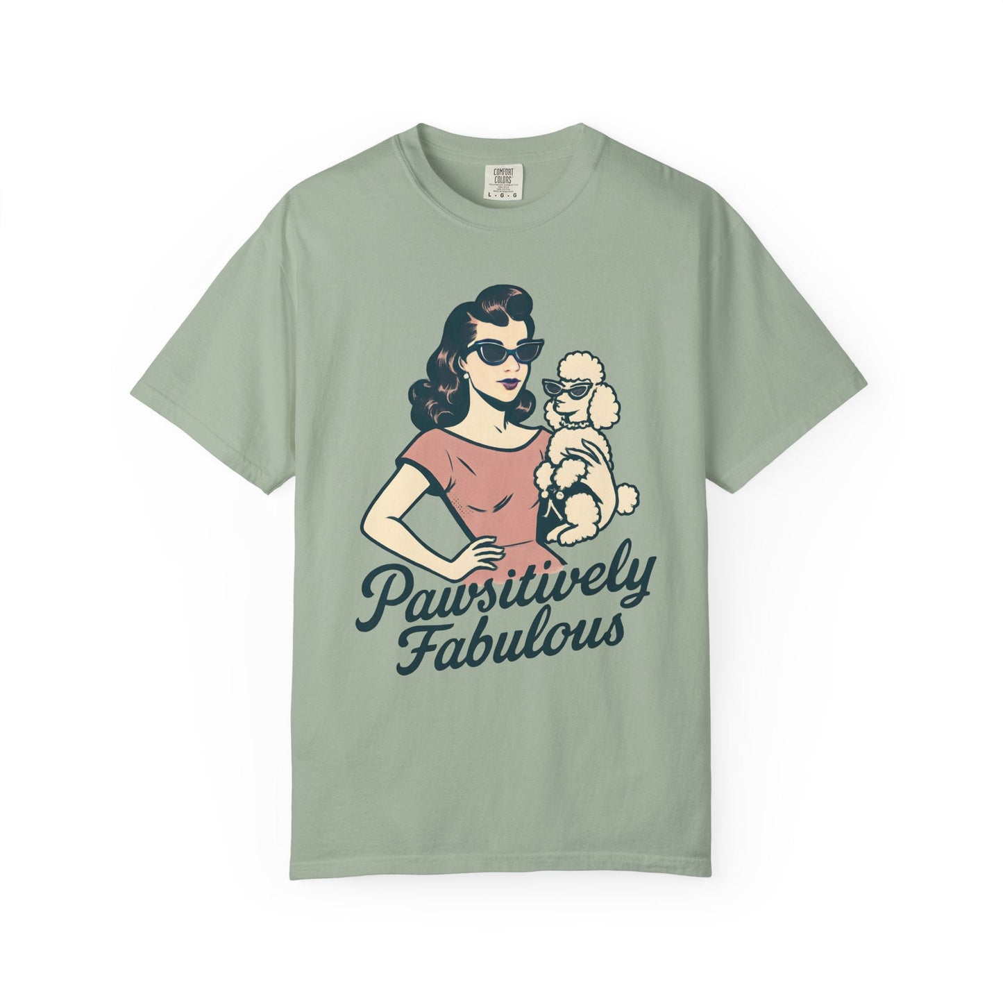 Pawsitively Fabulous Retro Poodle Tee