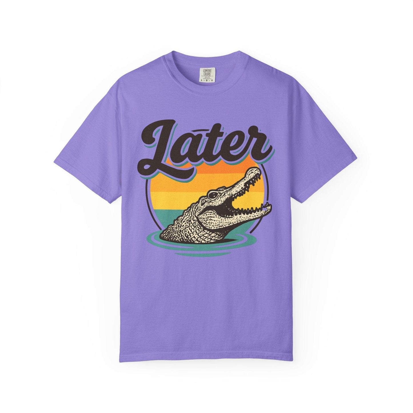 Later Alligator – Retro Sunset Graphic Tee