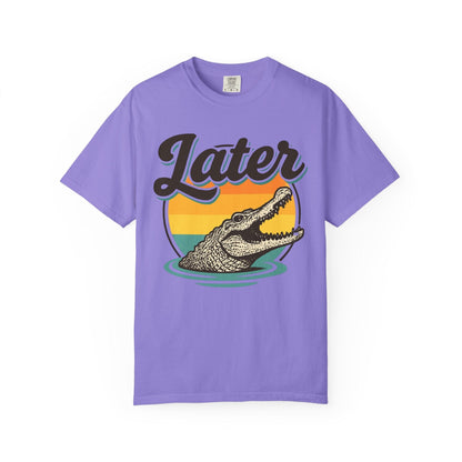 Later Alligator – Retro Sunset Graphic Tee