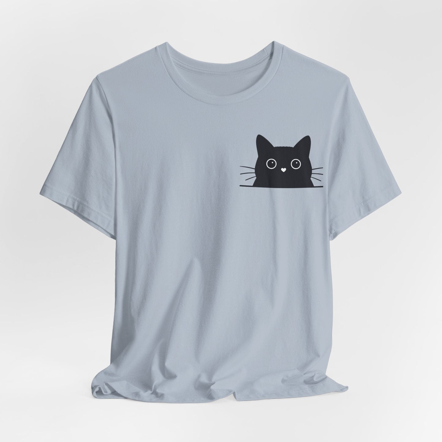 Peekaboo Cat – Cute Black Cat Pocket Tee
