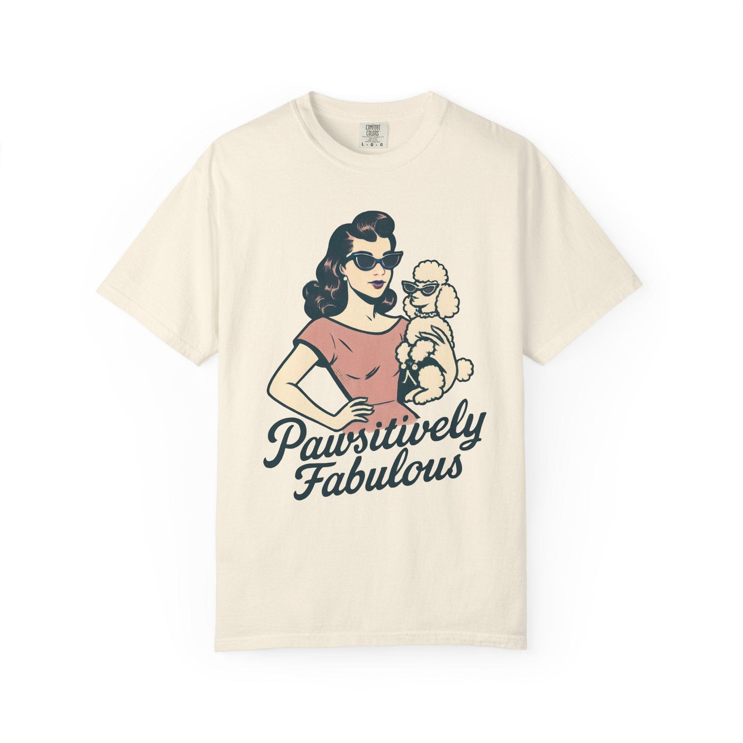 Pawsitively Fabulous Retro Poodle Tee