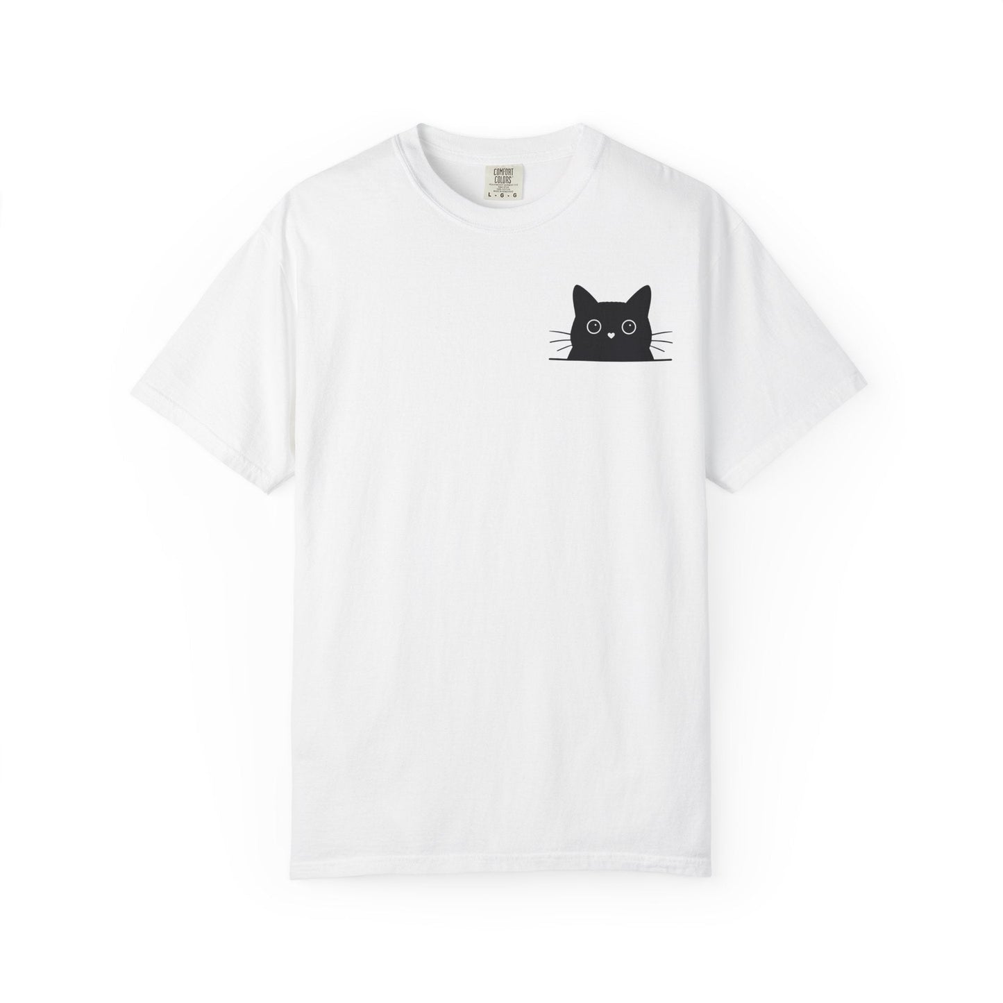 Peekaboo Cat – Cute Black Cat Pocket Tee