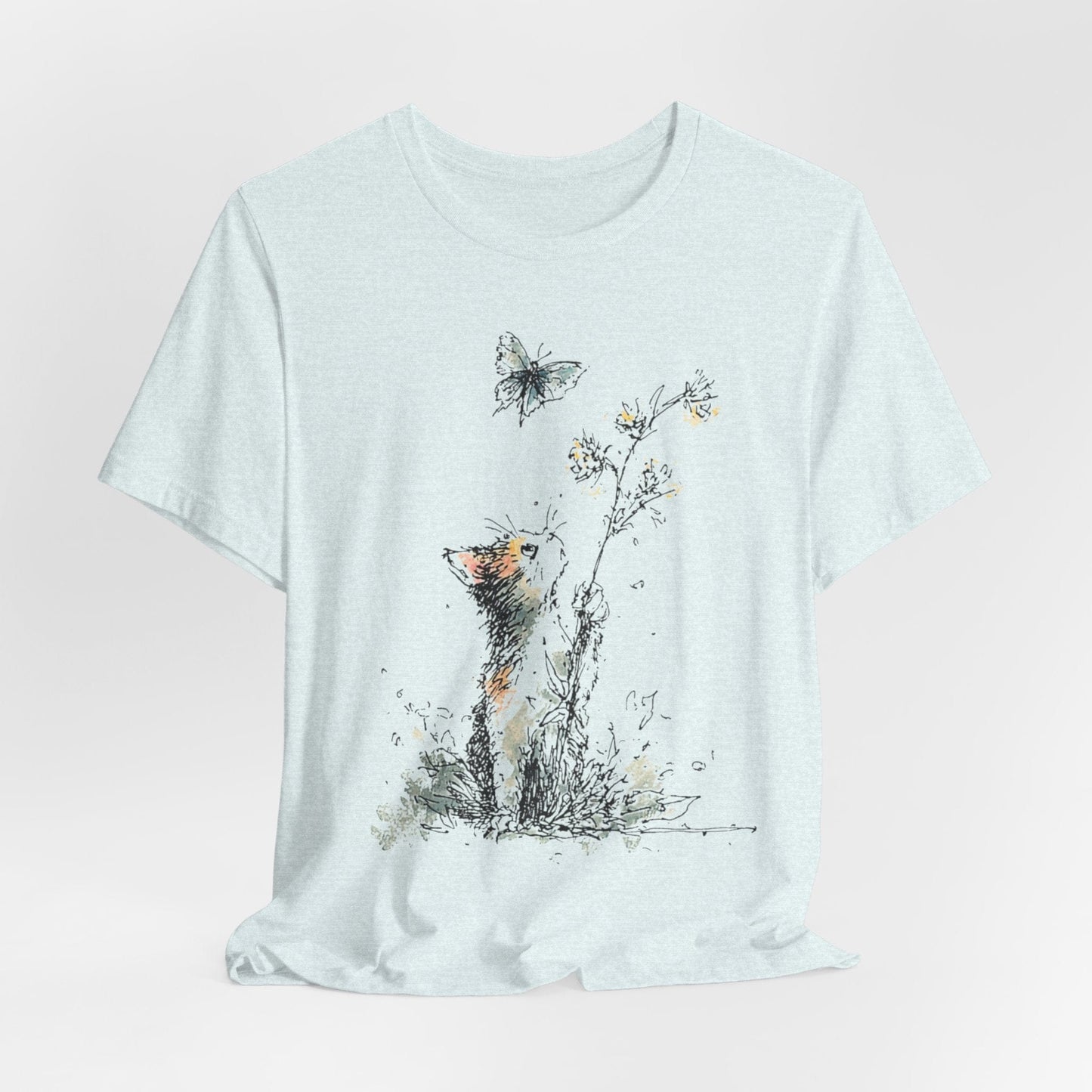Curious Cat & Butterfly Tee
