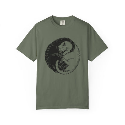 Yin Yang Cats – Black & White Sleeping Cat Tee