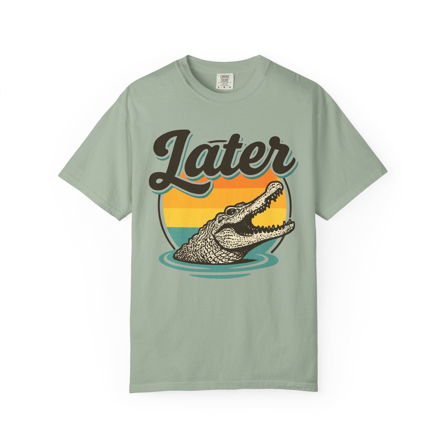 Later Alligator – Retro Sunset Graphic Tee