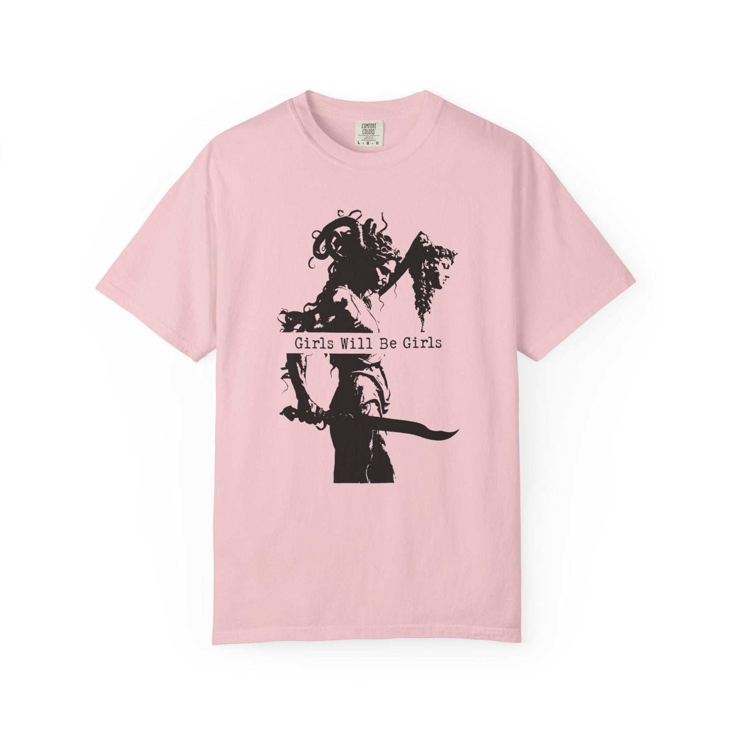 Girls Will Be Girls – Medusa Holding a Head T-Shirt
