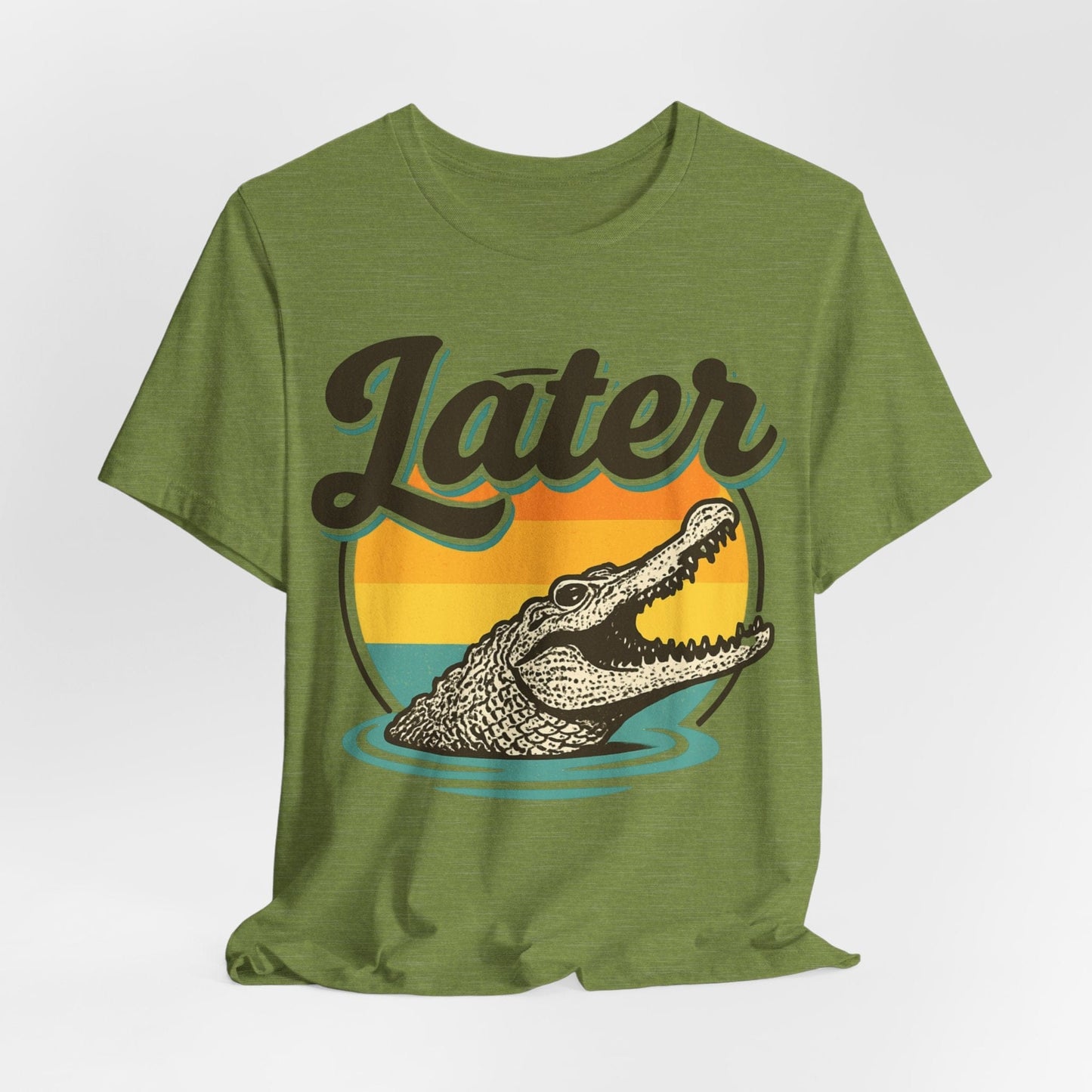 Later Alligator – Retro Sunset Graphic Tee