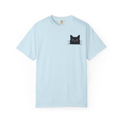 Peekaboo Cat – Cute Black Cat Pocket Tee