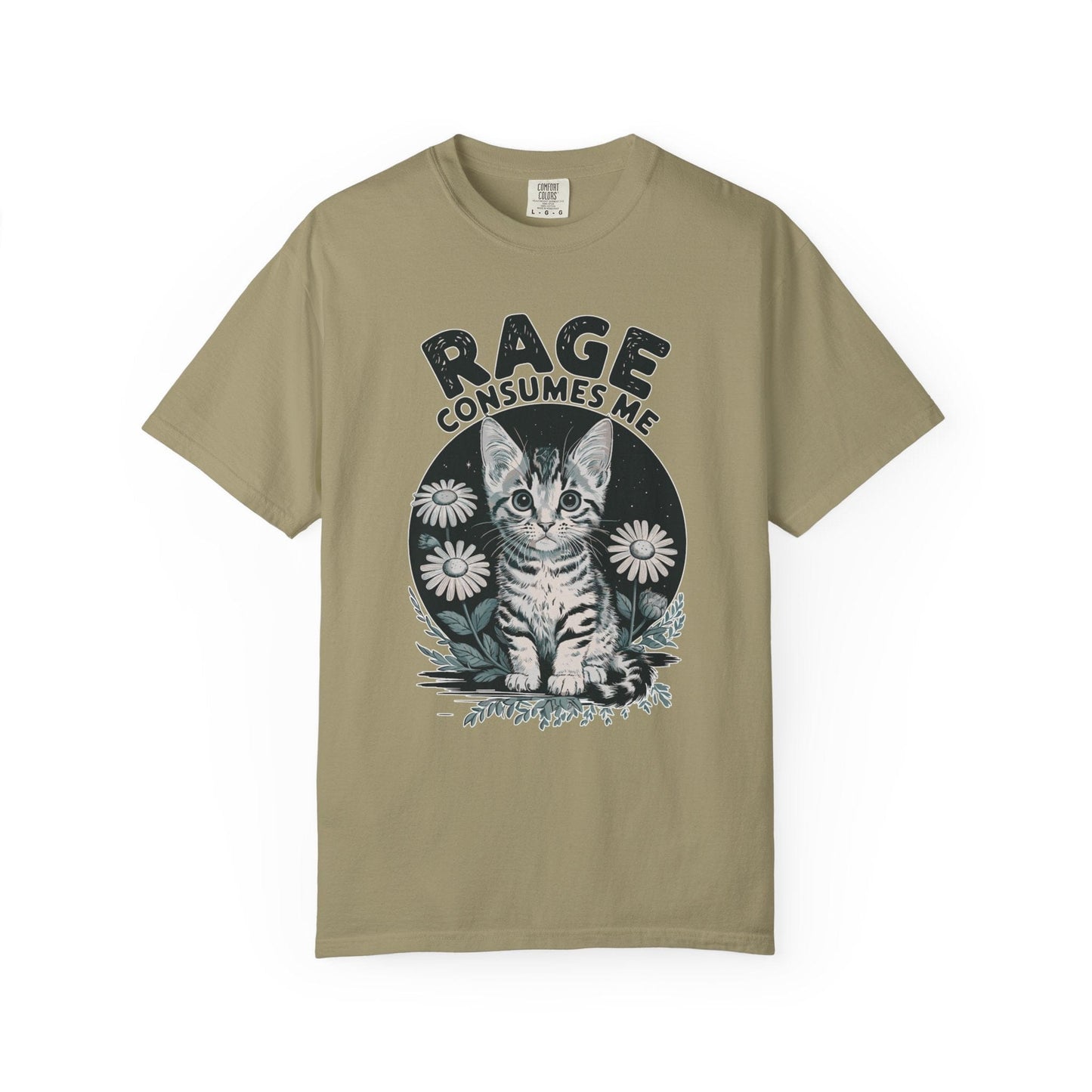 Rage Consumes Me – Angry Cute Kitten T-Shirt Design