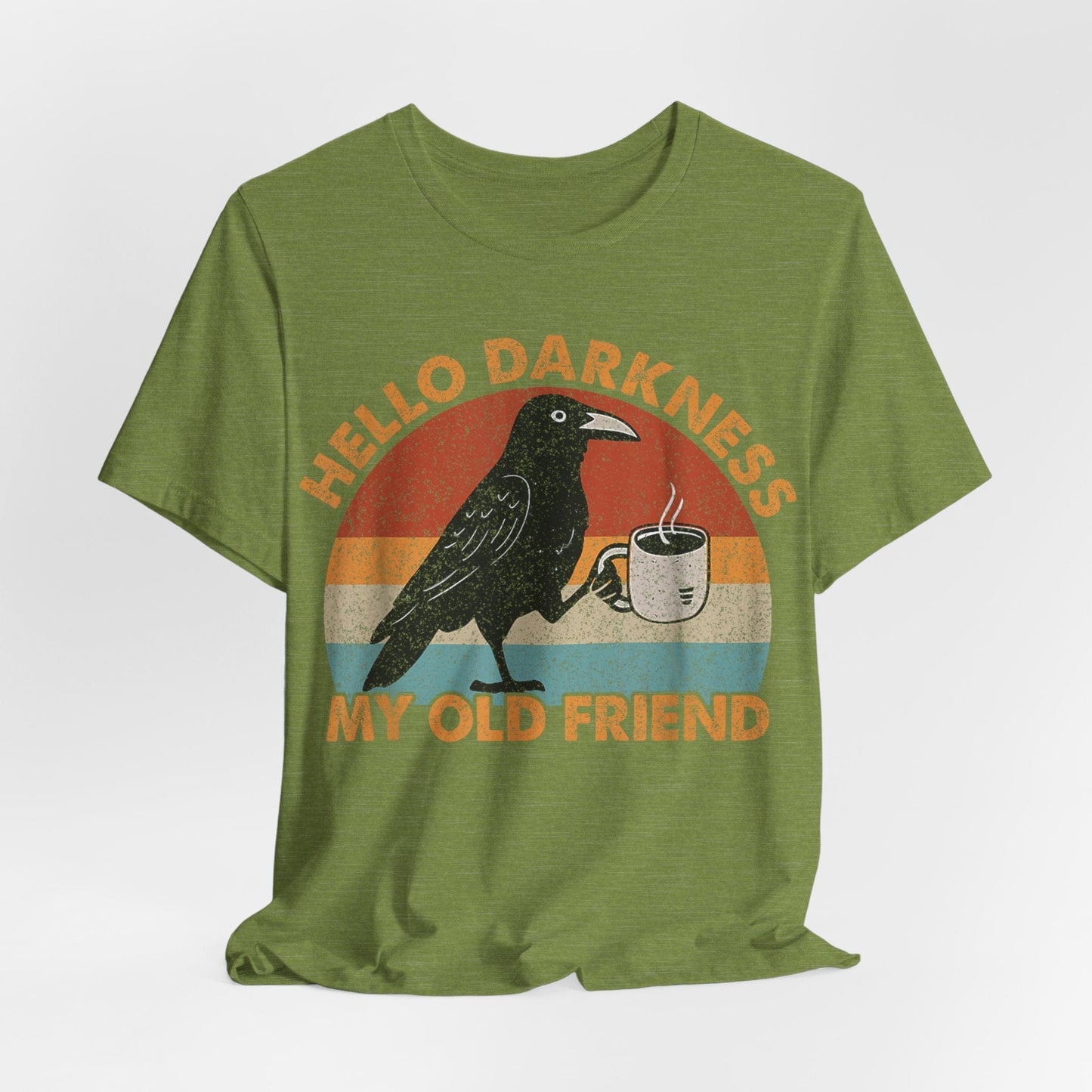 Hello Darkness – Vintage Raven Coffee Shirt