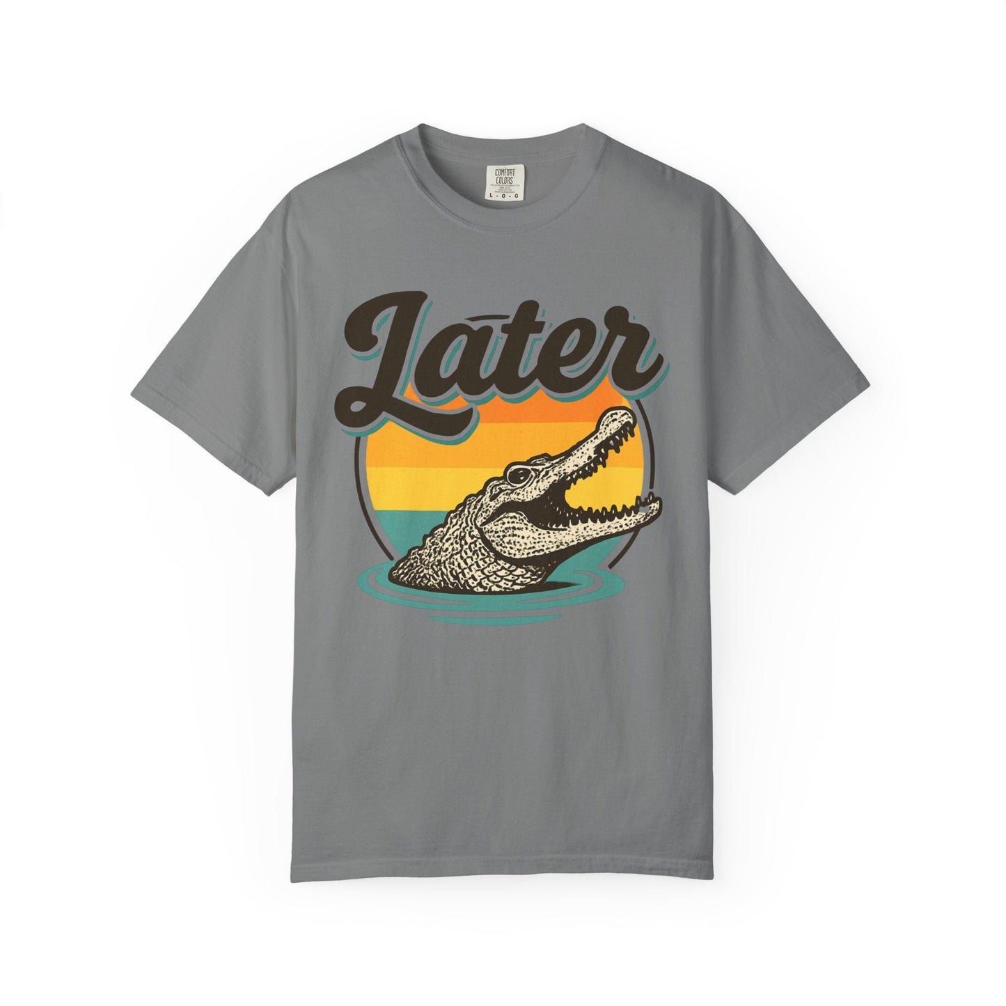 Later Alligator – Retro Sunset Graphic Tee