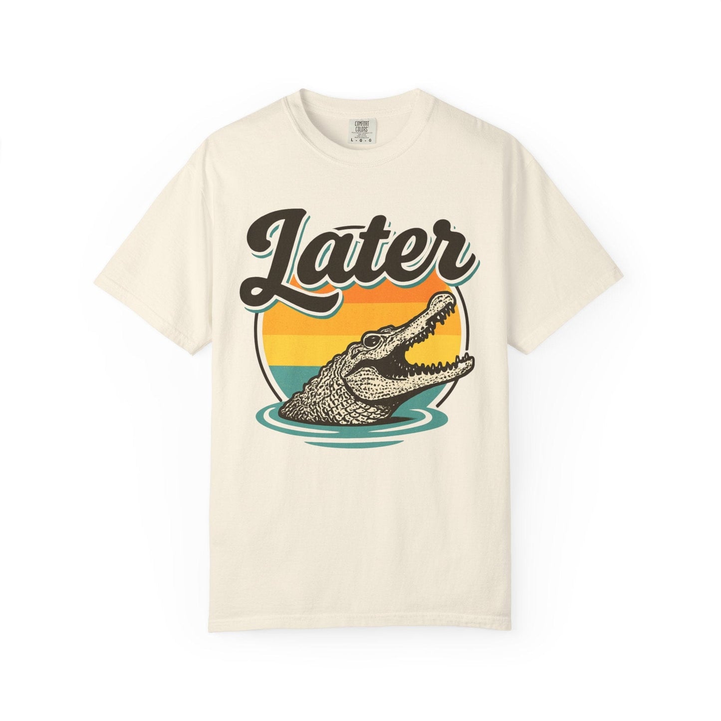 Later Alligator – Retro Sunset Graphic Tee
