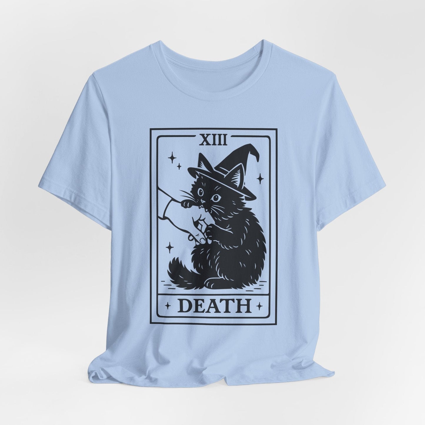 Witch Cat Tarot Shirt – Mystical Halloween Black Cat Tee