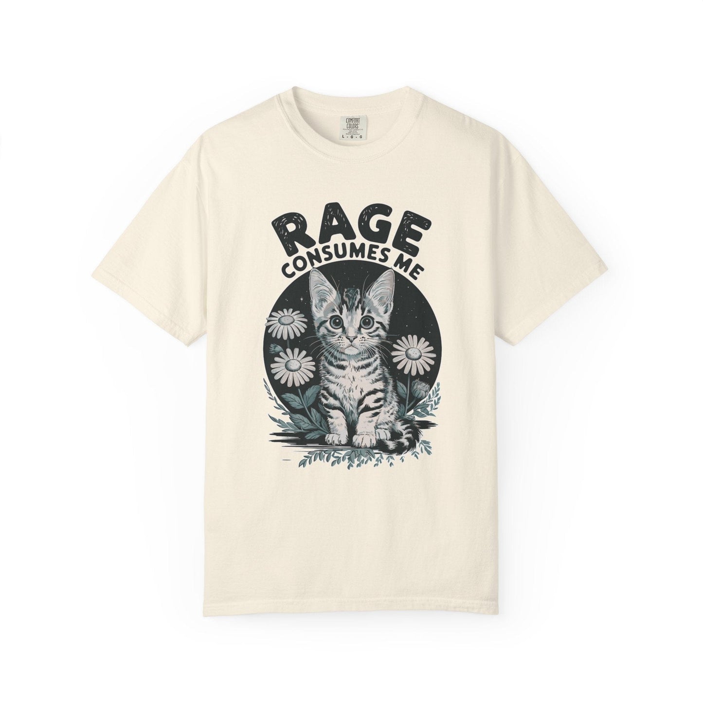 Rage Consumes Me – Angry Cute Kitten T-Shirt Design