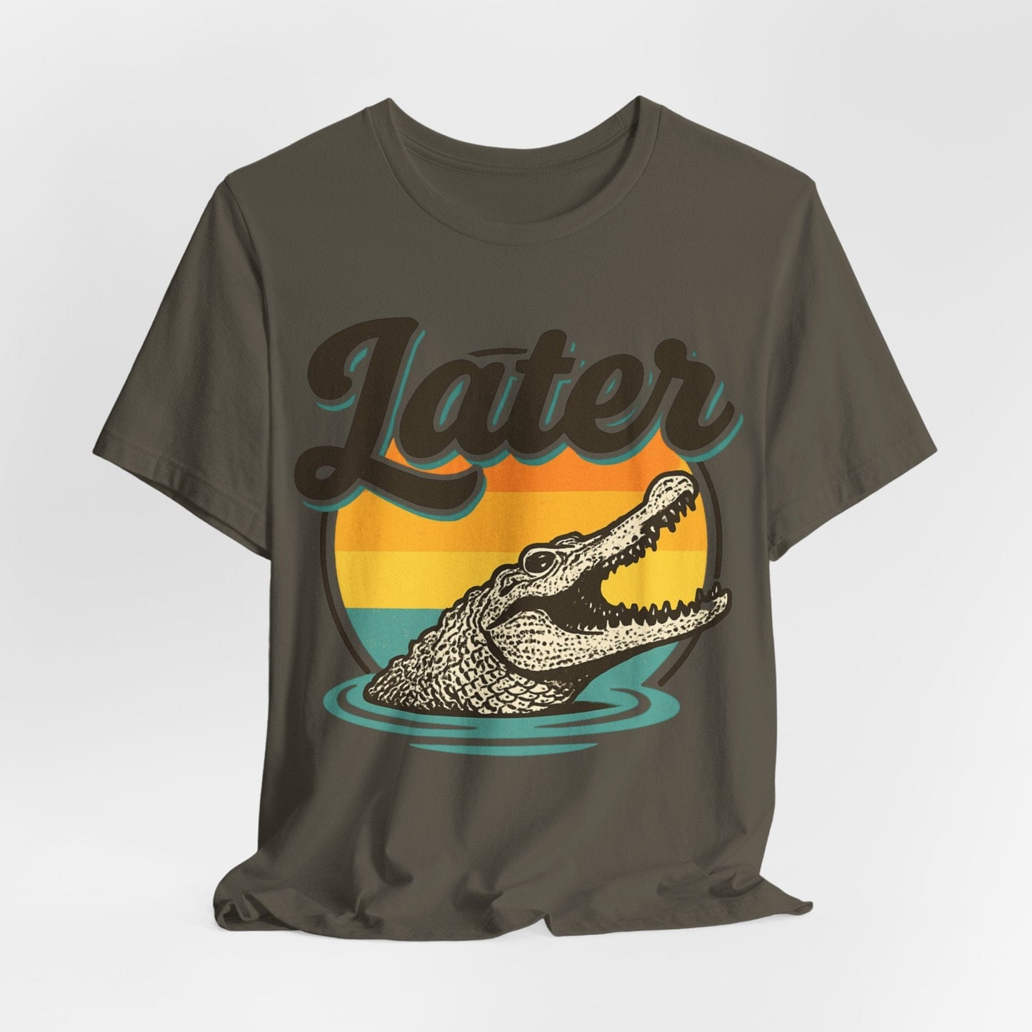 Later Alligator – Retro Sunset Graphic Tee